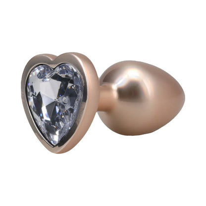Booty Bling Metal Heart Plug - Small - Gold