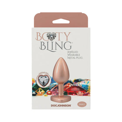 Booty Bling Metal Heart Plug - Small - Gold