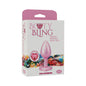 Booty Bling Heart Diamond Jeweled Metal Plug Pink Small