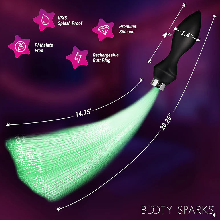 Booty Sparks Vibrating Silicone Fiber Optic Butt Plug