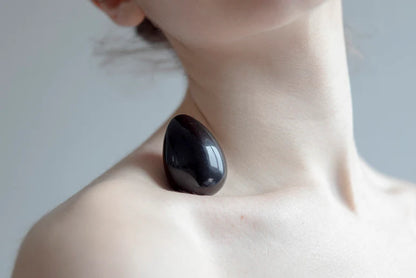 Chakrubs Xaga Yoni Egg Obsidian (drilled)
