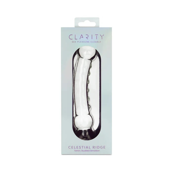 Clarity Celestial Ridge Glass Dildo
