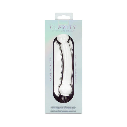 Clarity Celestial Ridge Glass Dildo