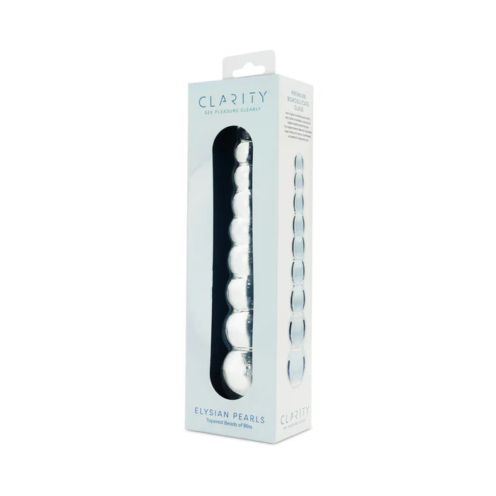 Clarity Elysian Pearls Glass Dildo