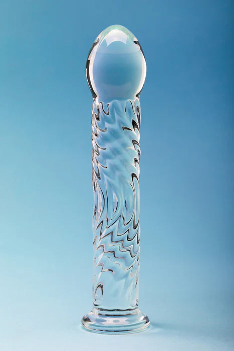 Clarity Seraphic Ripple Glass Dildo
