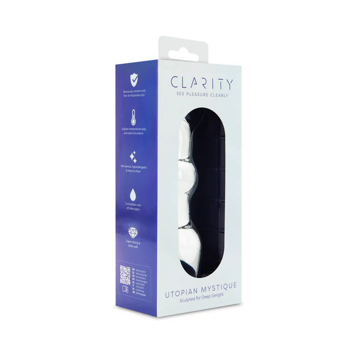 Clarity Utopian Mystique Glass Dildo