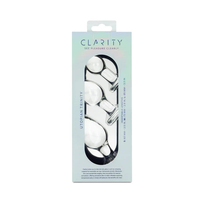 Clarity Utopian Trinity Glass Plug Set