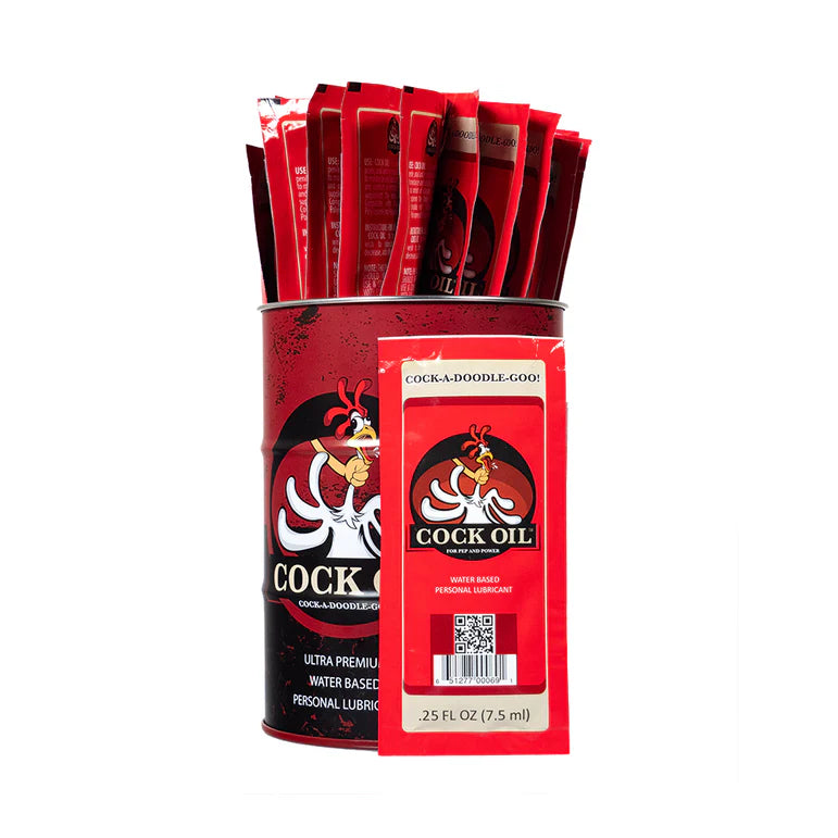 Cock Oil Branded Collector's Edition Drum with 25 Foil Packets