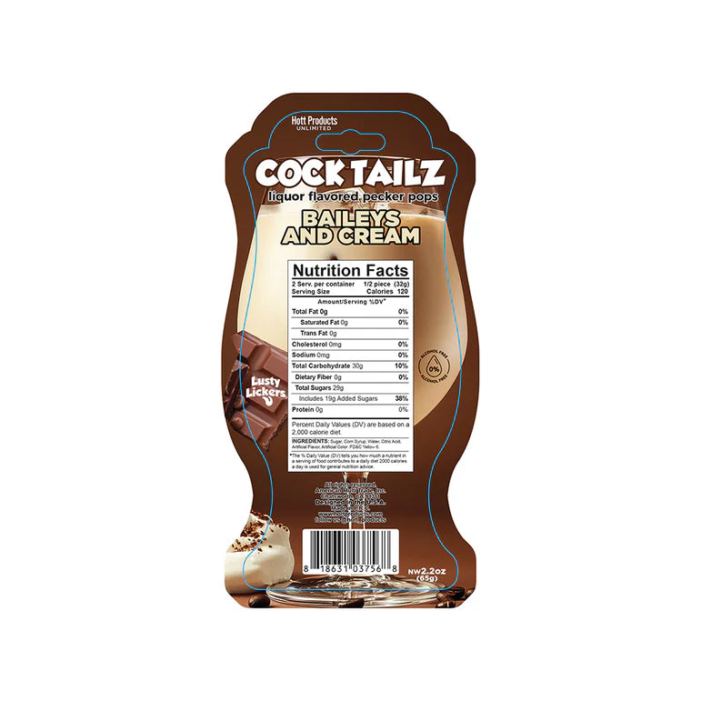 Cocktailz Pecker Pops Baileys & Cream