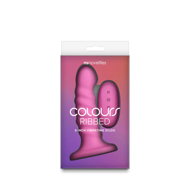 Colours Ribbed Vibrating 5in Pink