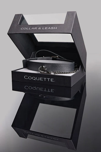 Coquette Pleasure Collar & Leash Grey