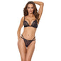 Coquette Pleasure Bra & G-String Black