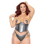 Coquette Pleasure Waist Cincher Grey - O/S, Queen