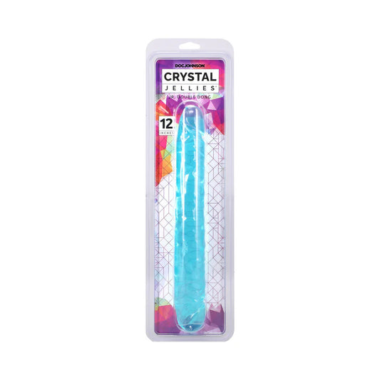 Crystal Jellies 12 Inch Jr. Double Dong Teal