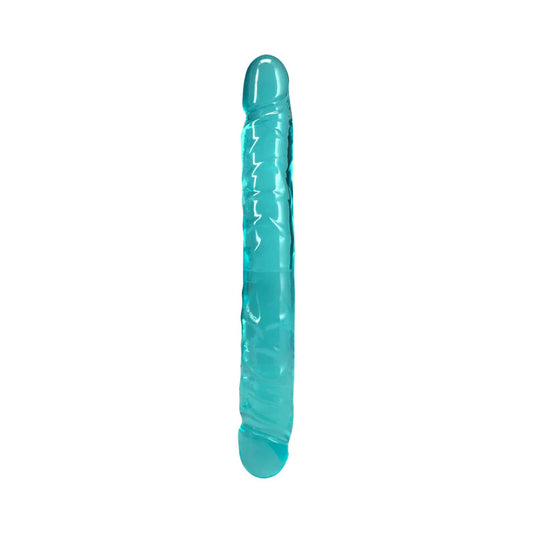 Crystal Jellies 12 Inch Jr. Double Dong Teal