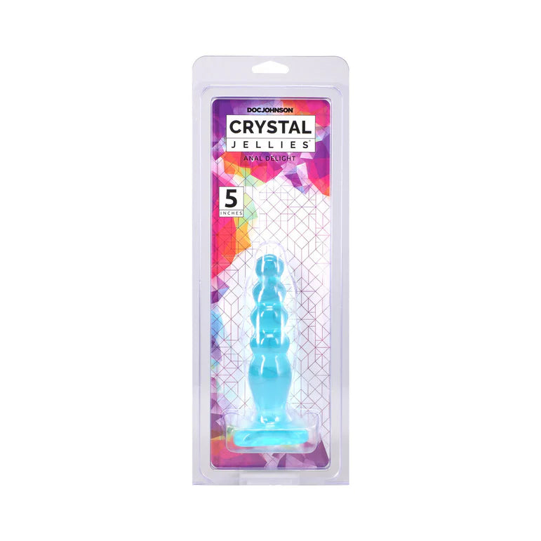 Crystal Jellies Anal Delight 5 Inch Teal Plug