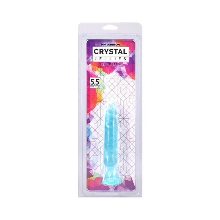 Crystal Jellies Anal Starter 5.5 Inch Teal Plug