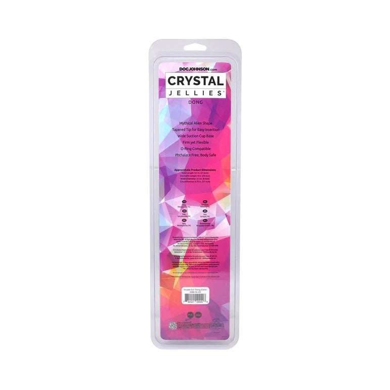 Crystal Jellies Invader 8.5 in. Dildo Clear