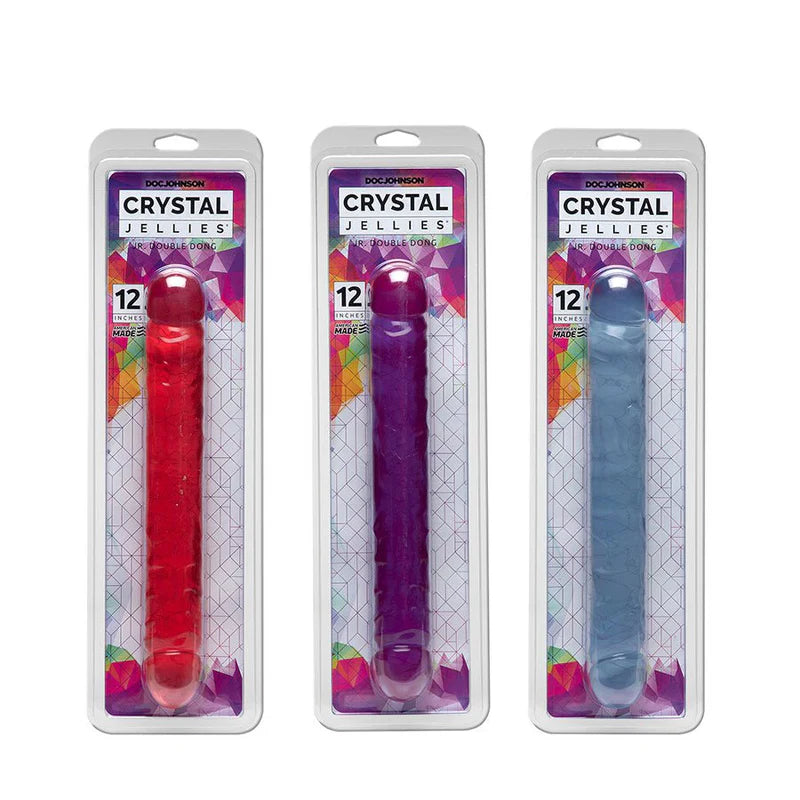 Crystal Jellies - Double Dong Jr. Purple 12in