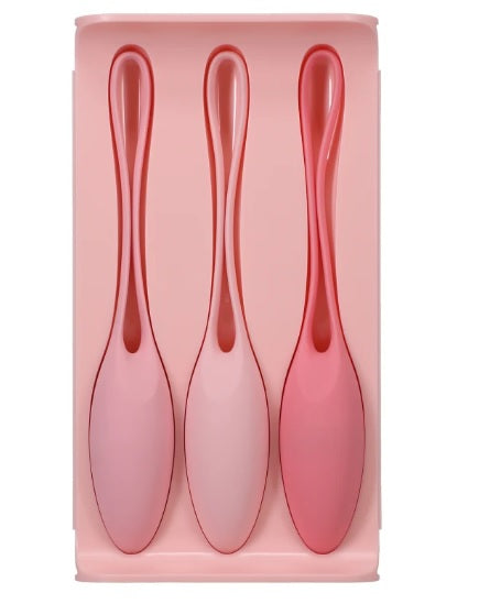Doc Johnson Kegel Trainer Set In A Bag 3-Piece Silicone Pink