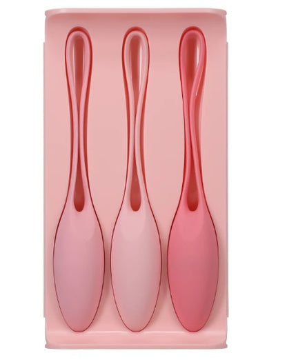 Doc Johnson Kegel Trainer Set In A Bag 3-Piece Silicone Pink