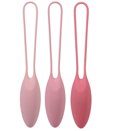 Doc Johnson Kegel Trainer Set In A Bag 3-Piece Silicone Pink