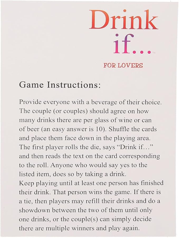 Drink If... For Lovers Game