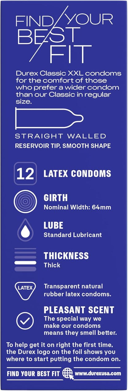 Durex XXL Lubed 12-Pack