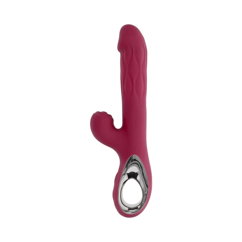 Evolved Bursting With Pleasure Expanding Dual Vibrator Burgundy