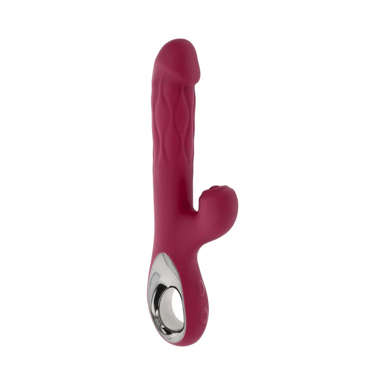 Evolved Bursting With Pleasure Expanding Dual Vibrator Burgundy