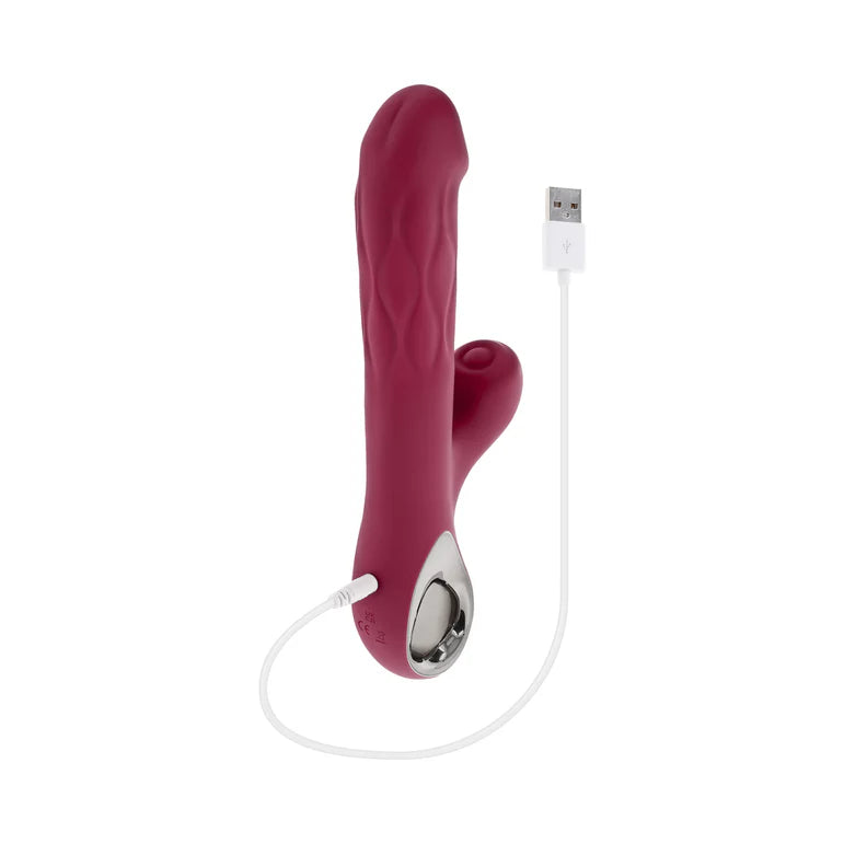 Evolved Bursting With Pleasure Expanding Dual Vibrator Burgundy