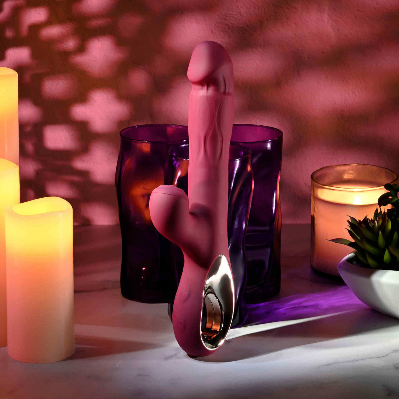 Evolved Bursting With Pleasure Expanding Dual Vibrator Burgundy