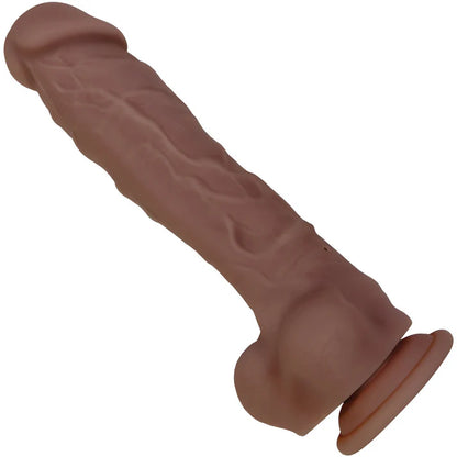 Evolved Big Shot Rechargeable Vibrating 8 in. Silicone Squirting Dildo Brown