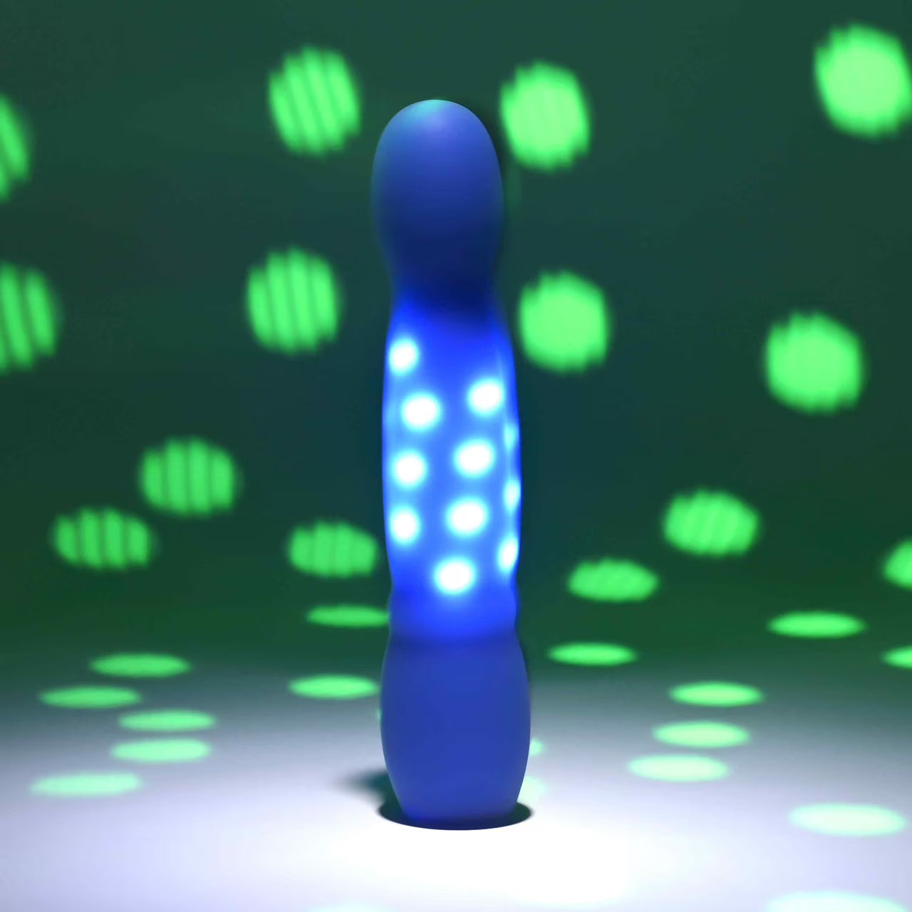Evolved Disco Diva Blue Light-Up Silicone Vibrator