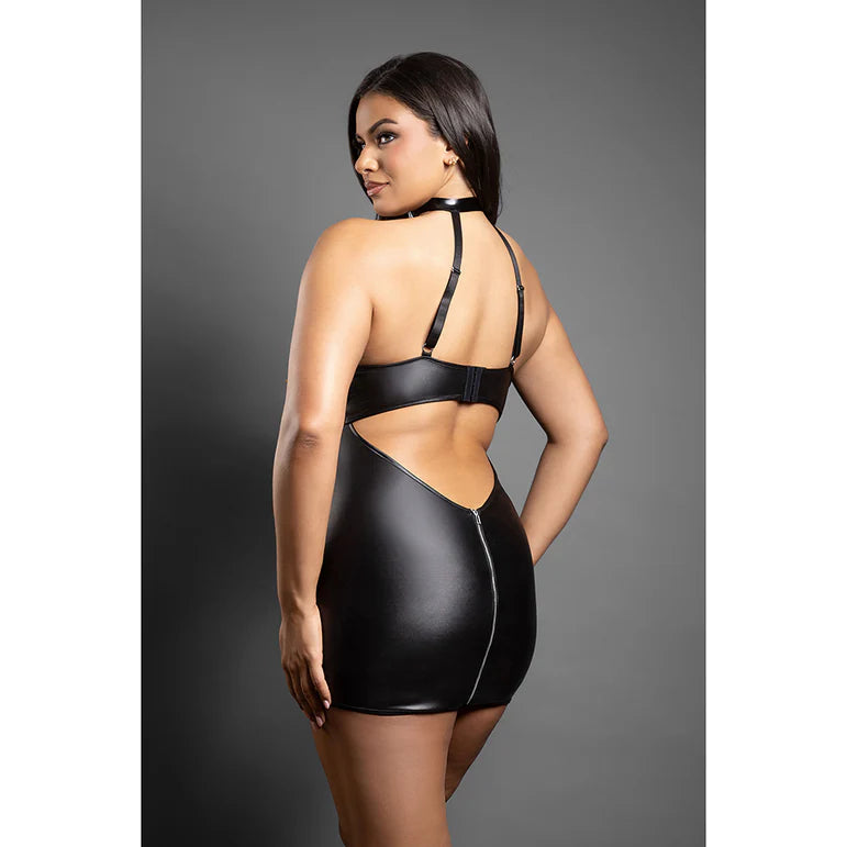 Fantasy Lingerie Domina Chemise Black Queen Size