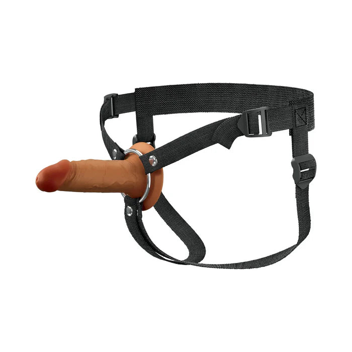 Fantasy X-Tensions Elite Silicone Hollow Strap-On Dual Density 5 in. Brown