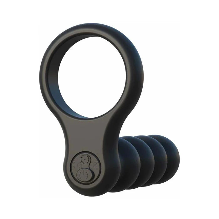 Fantasy C-Ringz Remote Control Double Penetrator Vibrating Cockring Black