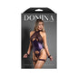 Fantasy Lingerie Domina Gartered Bustier Set Deep Purple