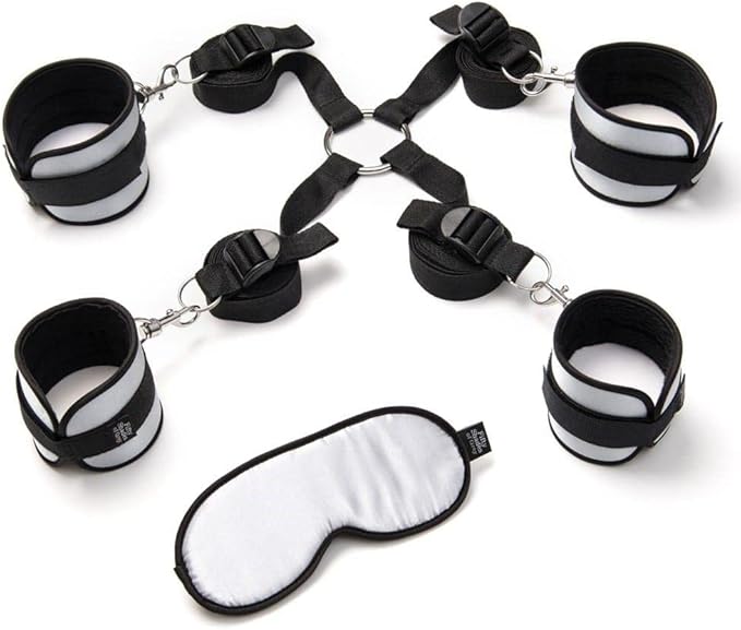 Fifty Shades of Grey Hard Limits 4-Piece Restraint Kit Black/Silver