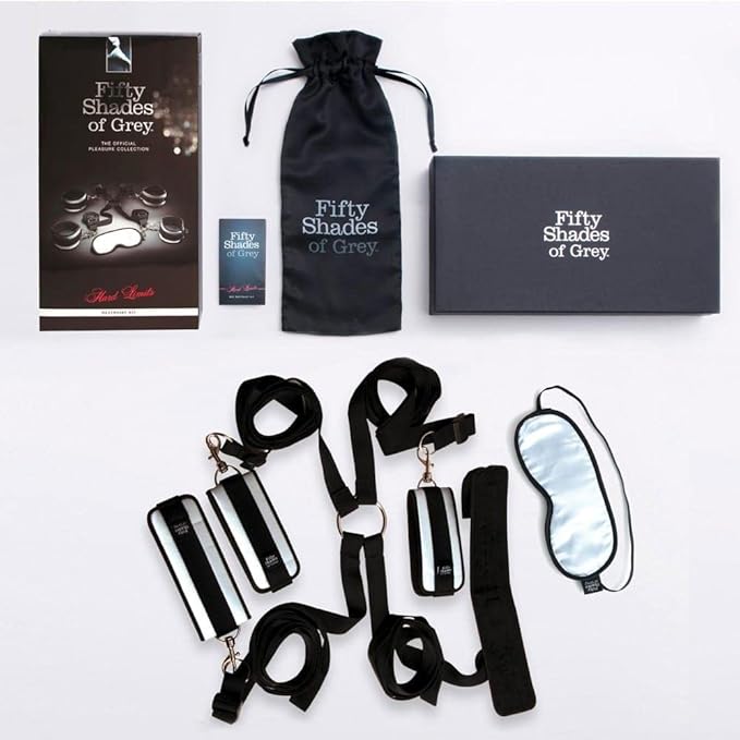 Fifty Shades of Grey Hard Limits 4-Piece Restraint Kit Black/Silver