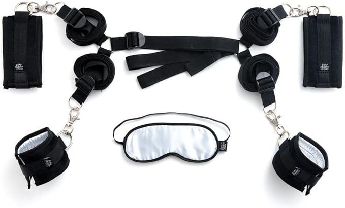 Fifty Shades of Grey Hard Limits 4-Piece Restraint Kit Black/Silver