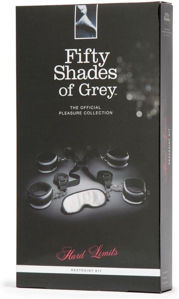 Fifty Shades of Grey Hard Limits 4-Piece Restraint Kit Black/Silver