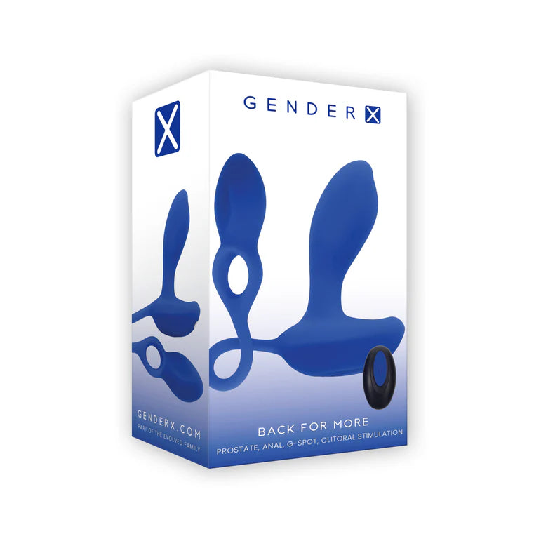 Gender X Back For More Wearable Vibrating Anal Toy Blue