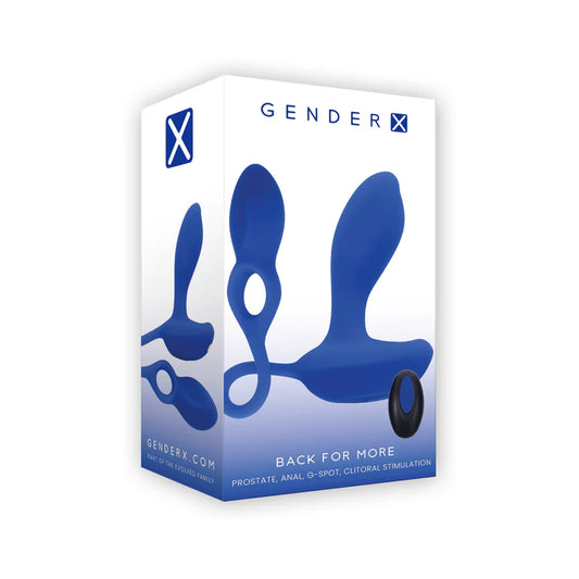 Gender X Back For More Wearable Vibrating Anal Toy Blue