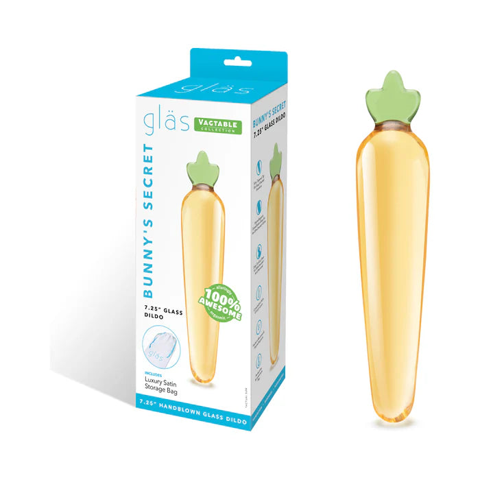 Glas Bunny's Secret 7.25 in. Glass Dildo:
