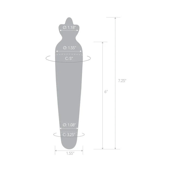 Glas Bunny's Secret 7.25 in. Glass Dildo: