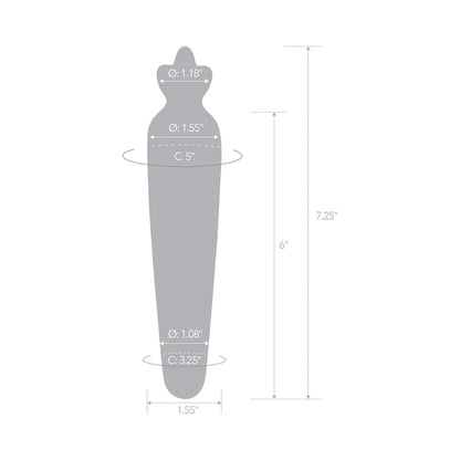 Glas Bunny's Secret 7.25 in. Glass Dildo: