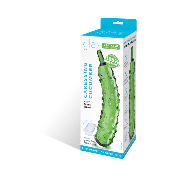 Glas Caressing Cucumber 8.25 in. Glass Dildo
