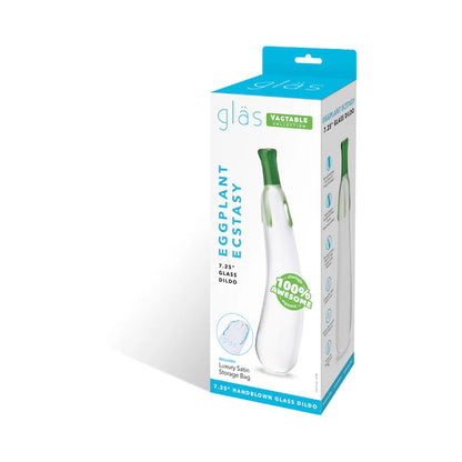 Glas Eggplant Ecstasy 7.25 in. Glass Dildo