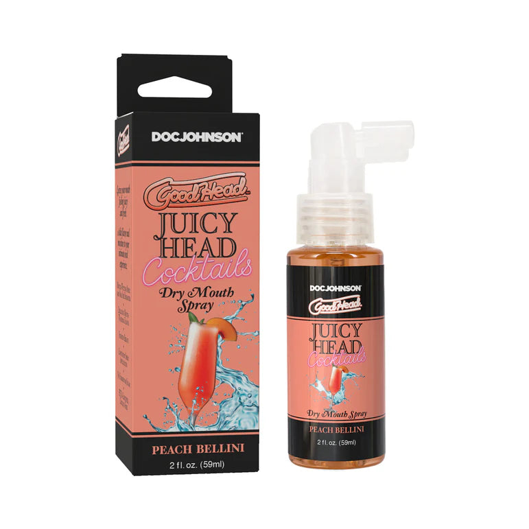 GoodHead Juicy Head Cocktails Dry Mouth Spray Peach Bellini 2 oz.